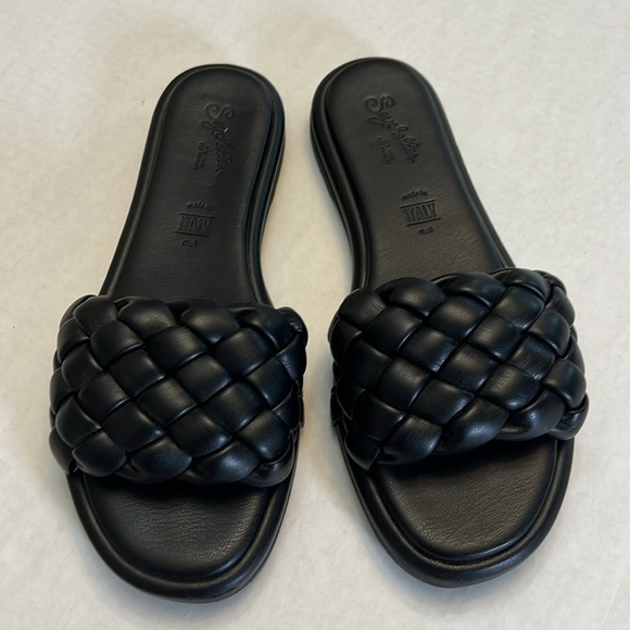 SEYCHELLES BRAIDED BELLISIMA SLIDE SANDALS IN BLACK SIZE 8 - Picture 6 of 13